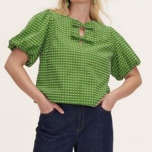 Kate Spade x New York Green Patterned Top